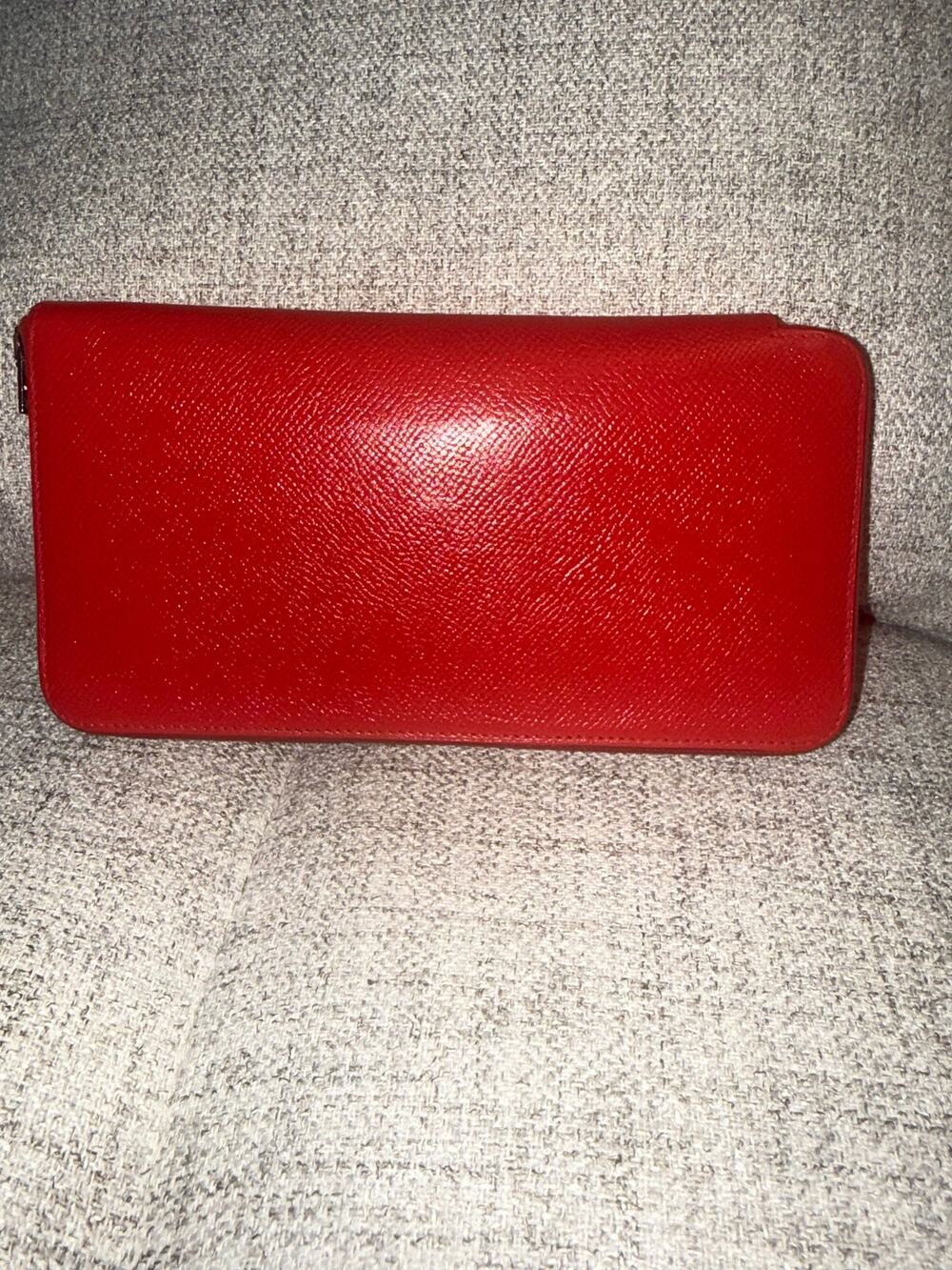 Hermès Azap Long Wallet Red Epsom with COA